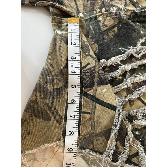 Bleecker & Mercer Shorts Mens Size‎ 40 Camouflage Distressed Denim Camo Y2K - Picture 8 of 10